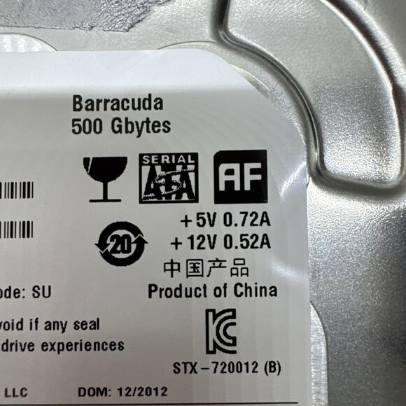 Seagate Barracuda 500GB Internal 7.2K RPM SATA 3.5'' (ST500DM002) Hard Drive - Picture 2 of 6
